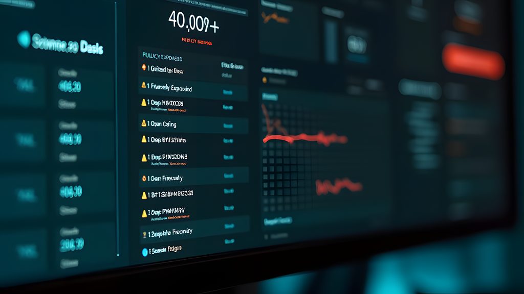 A close-up view of a computer monitor displaying an OpenClaw instance dashboard, showing a grid or list of '40