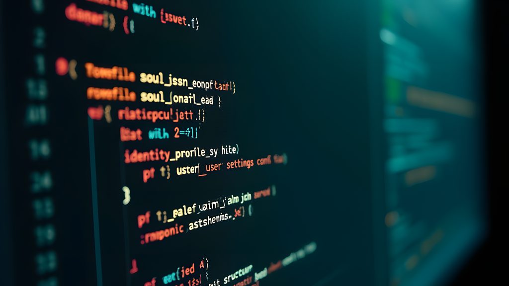 A close-up view of a computer monitor displaying a code editor interface. Four distinct tabs are open