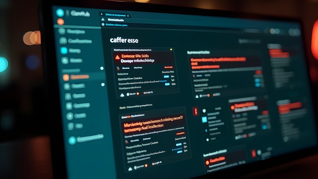 A close-up of a computer monitor displaying the ClawHub marketplace web interface, showing a grid of developer skills