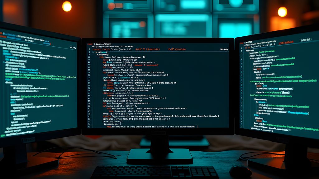 A central computer monitor prominently displays 'Pegasus exploit code' on a terminal